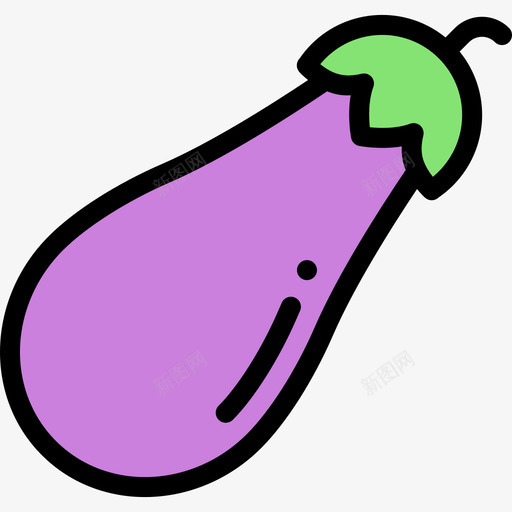 茄子烤肉19原色图标svg_新图网 https://ixintu.com 原色 烤肉19 茄子