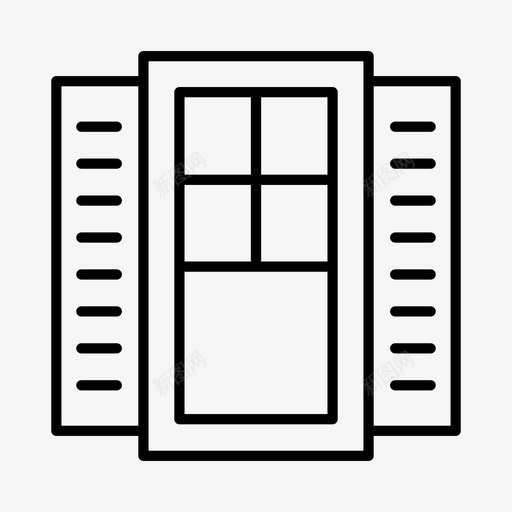 窗户建筑室内图标svg_新图网 https://ixintu.com 室内装修 室内设计 建筑 窗户 装修