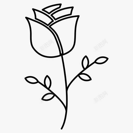 玫瑰鲜花爱情图标svg_新图网 https://ixintu.com 情人节 爱情 爱情和婚礼 玫瑰 鲜花