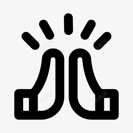 鼓掌掌声喝彩图标svg_新图网 https://ixintu.com 喝彩 复活节图标 手 手势 掌声 鼓掌