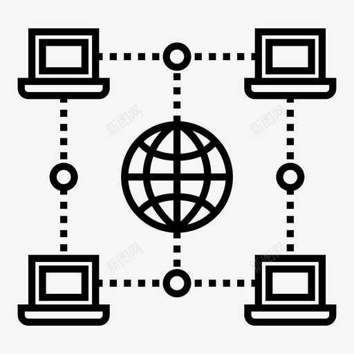 区块链去中心化全球图标svg_新图网 https://ixintu.com ico 互联网 全球 共享 加密货币 区块链 去中心化 比特币 矿业 网络