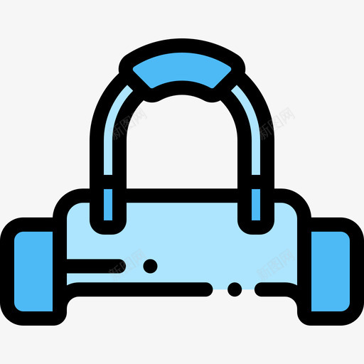 哑铃健身器材6件线颜色图标svg_新图网 https://ixintu.com 健身器材6件 哑铃 线颜色