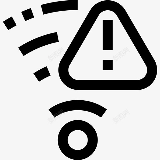 Wifi网络和安全线性图标svg_新图网 https://ixintu.com Wifi 线性 网络和安全