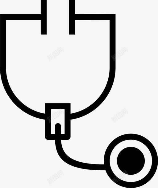 听诊器诊断医生图标svg_新图网 https://ixintu.com 医学 医生 医院线 听诊器 病理学 诊断