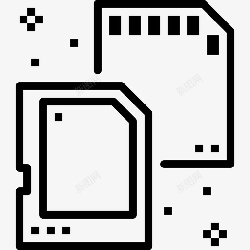 Sd卡照片线性图标svg_新图网 https://ixintu.com Sd卡 照片 线性