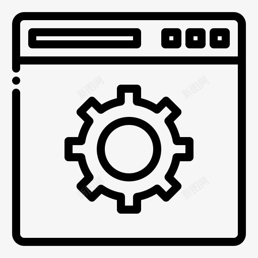 浏览器网页可见性装备设置图标svg_新图网 https://ixintu.com 搜索引擎优化网页轮廓 浏览器网页可见性 装备 设置