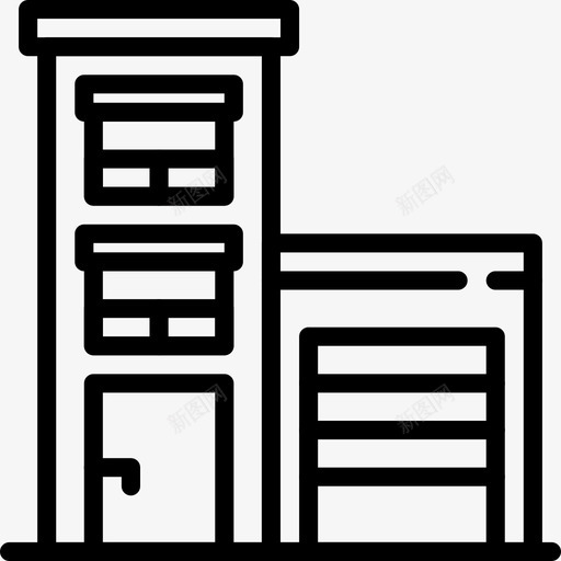 住宅38号楼直线型图标svg_新图网 https://ixintu.com 38号楼 住宅 直线型