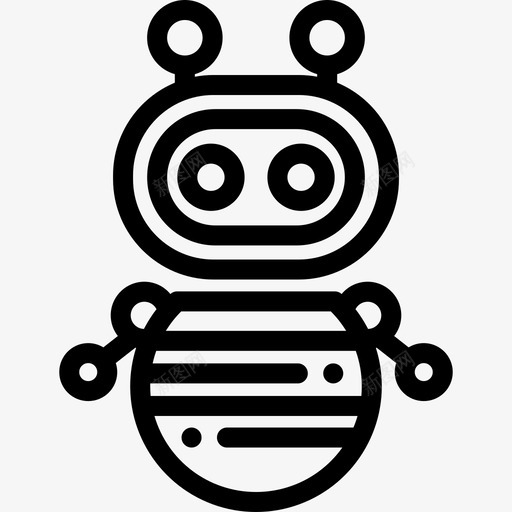 机器人科幻小说5直线型图标svg_新图网 https://ixintu.com 机器人 直线型 科幻小说5