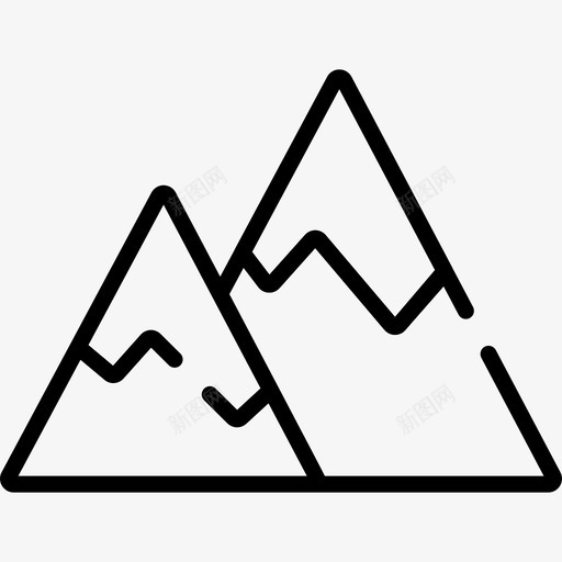 山脉冒险14直线图标svg_新图网 https://ixintu.com 冒险14 山脉 直线