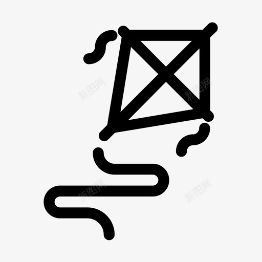 风筝秋天雨燕图标svg_新图网 https://ixintu.com 玩具 秋天 秋天的季节轮廓 雨燕 风筝