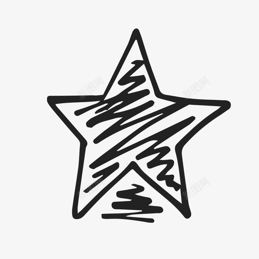 画星星手工手稿图标svg_新图网 https://ixintu.com 手工 手稿 星星 画星星
