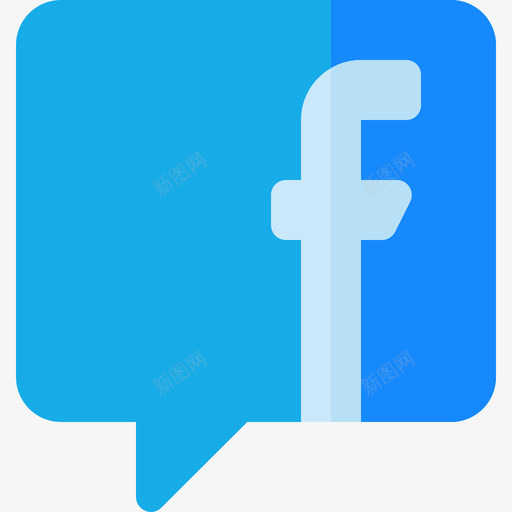 Facebook通讯80扁平图标svg_新图网 https://ixintu.com Facebook 扁平 通讯80