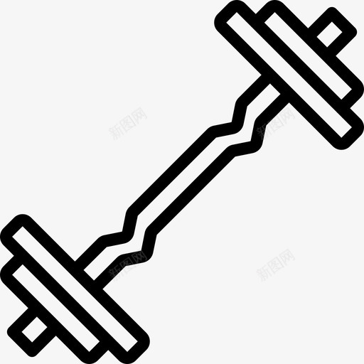 重量健身器材16线性图标svg_新图网 https://ixintu.com 健身器材16 线性 重量