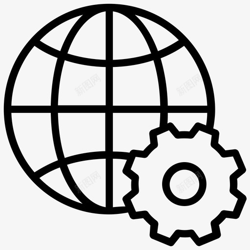 全球解决方案全球计划全球资源图标svg_新图网 https://ixintu.com 全球技术 全球服务 全球解决方案 全球计划 全球资源 工程元素线图标
