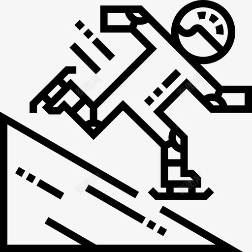 滑冰极限运动8直线型图标svg_新图网 https://ixintu.com 极限运动8 滑冰 直线型