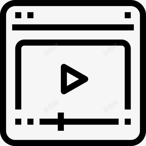 视频播放器教育和学习4线性图标svg_新图网 https://ixintu.com 教育和学习4 线性 视频播放器
