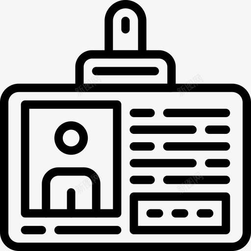 身份证商业和金融40直系图标svg_新图网 https://ixintu.com 商业和金融40 直系 身份证
