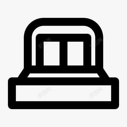 双人床家具室内图标svg_新图网 https://ixintu.com 双人床 室内 家具 睡眠