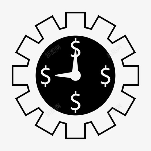 计时工作时钟持续时间图标svg_新图网 https://ixintu.com 业务 办公室 工作时间 持续时间 时钟 计时工作