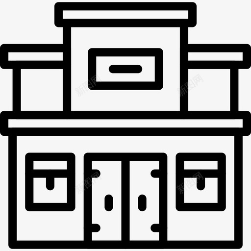 商店38号楼直线型图标svg_新图网 https://ixintu.com 38号楼 商店 直线型