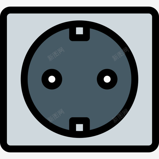电源插座工器具线颜色图标svg_新图网 https://ixintu.com 工器具 电源插座 线颜色