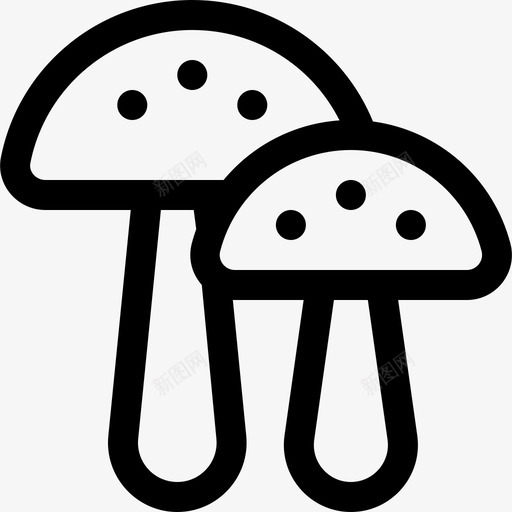 蘑菇亚洲美食餐厅5线性图标svg_新图网 https://ixintu.com 亚洲美食餐厅5 线性 蘑菇