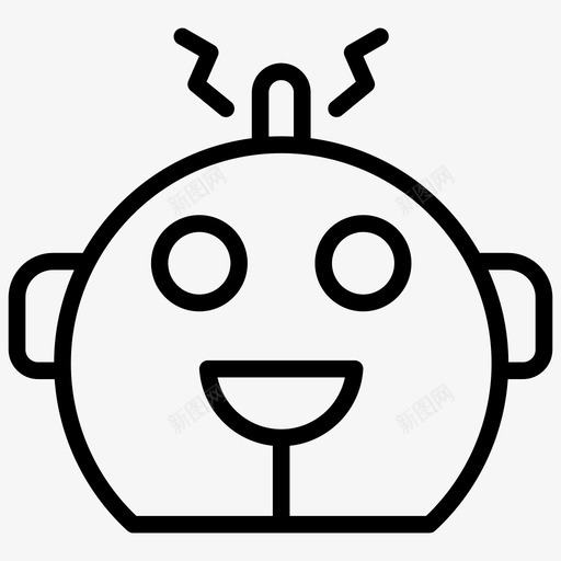 机器人脸人工智能自动化图标svg_新图网 https://ixintu.com 人工智能 人形脸 机器人工程线图标 机器人脸 自动化 超级智能