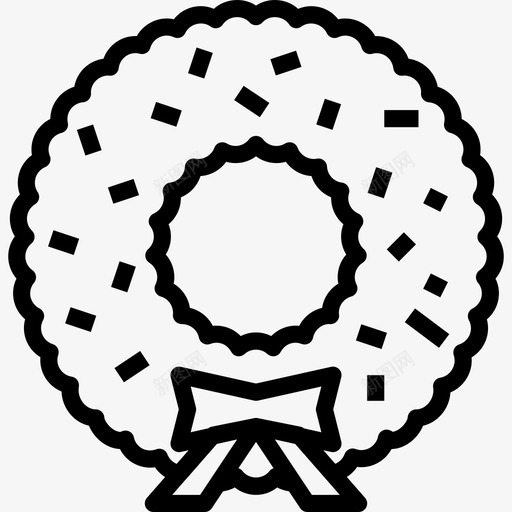 圣诞花环圣诞89直系图标svg_新图网 https://ixintu.com 圣诞89 圣诞花环 直系
