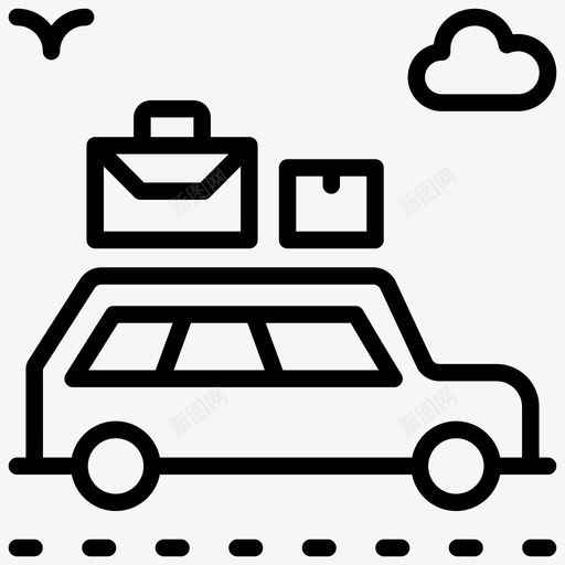 汽车大篷车驾驶图标svg_新图网 https://ixintu.com 大篷车 度假线路图标 旅行 汽车 运输 驾驶
