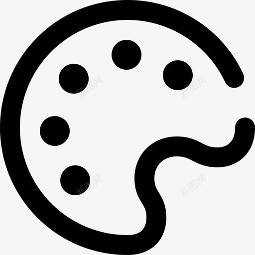 绘制调色板编辑工具9轮廓图标svg_新图网 https://ixintu.com 绘制调色板 编辑工具9 轮廓