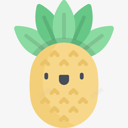 菠萝自然和动物3扁平图标svg_新图网 https://ixintu.com 扁平 自然和动物3 菠萝