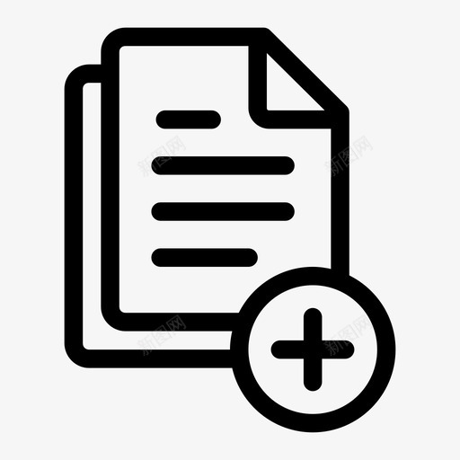 添加文档页面纸张图标svg_新图网 https://ixintu.com 添加文档 纸张 页面