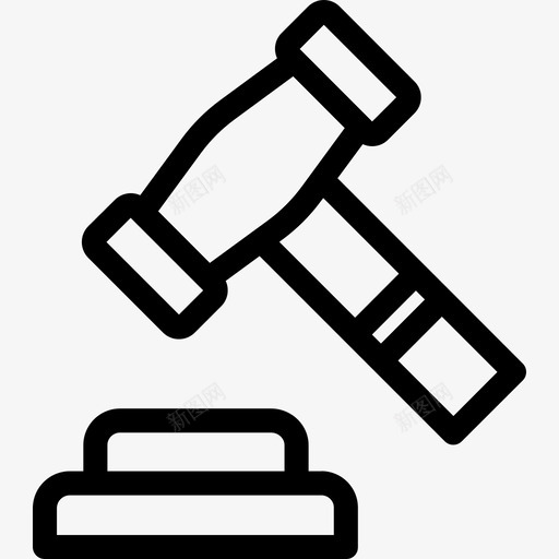 拍卖银行和金融17线性图标svg_新图网 https://ixintu.com 拍卖 线性 银行和金融17