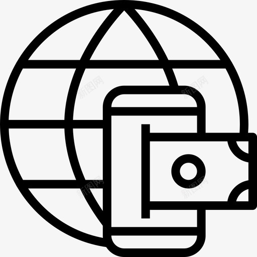 事务处理全球业务3线性图标svg_新图网 https://ixintu.com 事务处理 全球业务3 线性