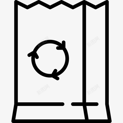 纸袋生态98线性图标svg_新图网 https://ixintu.com 生态98 纸袋 线性