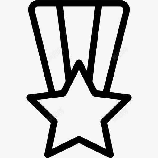 勋章基本图标3直线svg_新图网 https://ixintu.com 勋章 基本图标3 直线