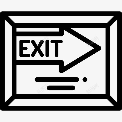 出口33号博物馆线性图标svg_新图网 https://ixintu.com 33号博物馆 出口 线性