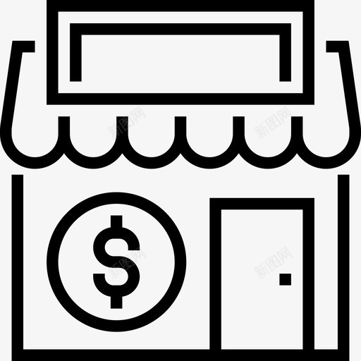 商店现代投资线性图标svg_新图网 https://ixintu.com 商店 现代投资 线性