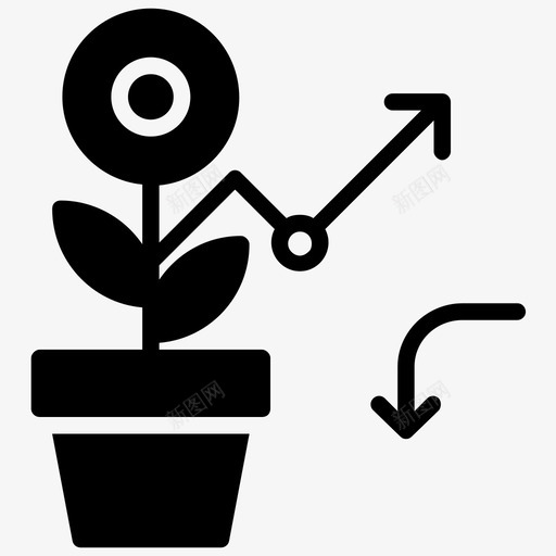 盆栽植物生态学园艺图标svg_新图网 https://ixintu.com 产品管理字形图标 园艺 树苗 植物生长 生态学 盆栽植物