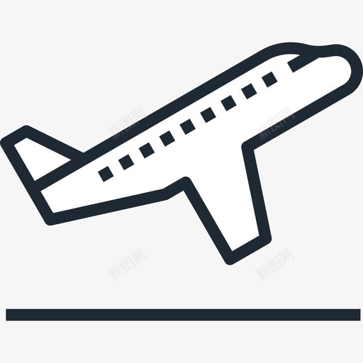 离港航空运输2直线颜色图标svg_新图网 https://ixintu.com 直线颜色 离港 航空运输2