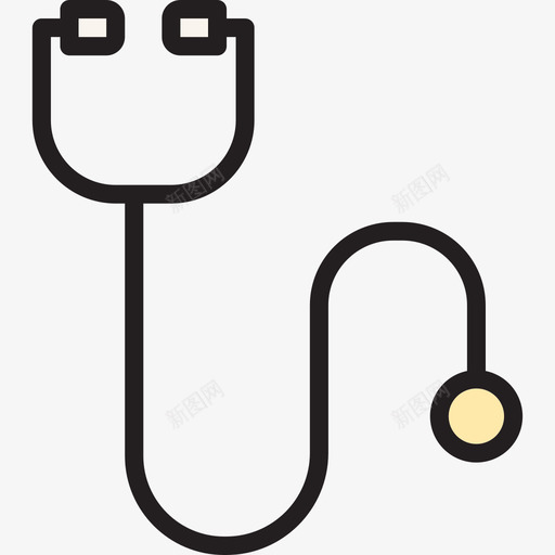 听诊器医用87线色图标svg_新图网 https://ixintu.com 医用87 听诊器 线色