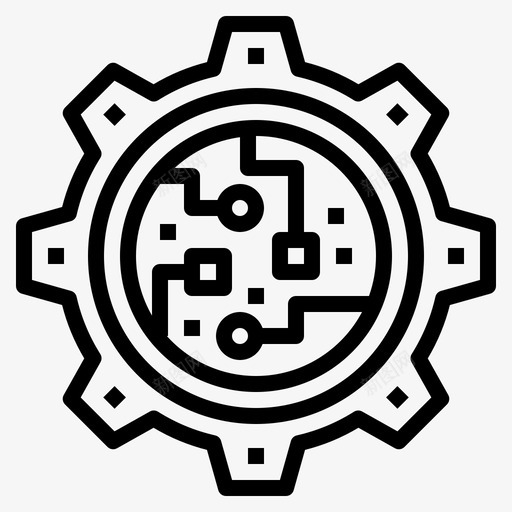 数字齿轮人工智能金属图标svg_新图网 https://ixintu.com 人工智能 操作 数字齿轮 金属