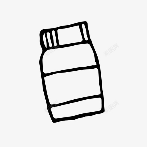 药品瓶子药片图标svg_新图网 https://ixintu.com 手绘 瓶子 药品 药片