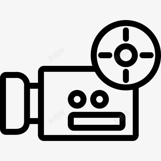 摄影机剧院线性图标svg_新图网 https://ixintu.com 剧院 摄影机 线性