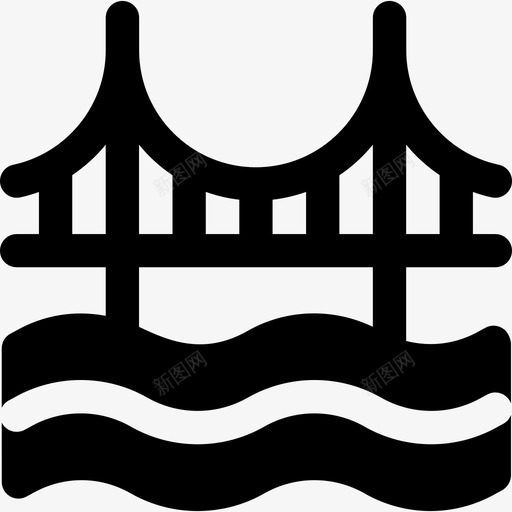 美国金门大桥2号满座图标svg_新图网 https://ixintu.com 满座 美国金门大桥2号