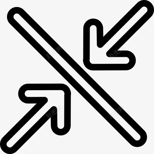 最小化箭头49线性图标svg_新图网 https://ixintu.com 最小化 箭头49 线性