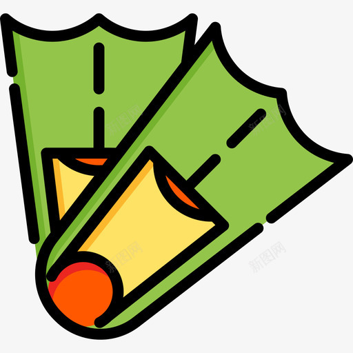 脚蹼冒险运动7线性颜色图标svg_新图网 https://ixintu.com 冒险运动7 线性颜色 脚蹼