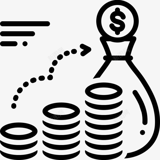 年金货币财务图标svg_新图网 https://ixintu.com 年金 收入 财务 货币