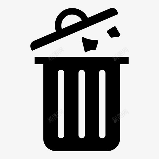垃圾箱回收站垃圾桶图标svg_新图网 https://ixintu.com 回收站 垃圾桶 垃圾箱 游戏太阳研究分类液晶打印机漏斗回收