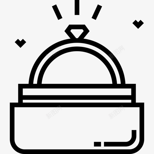 订婚戒指18号婚礼直线型图标svg_新图网 https://ixintu.com 18号婚礼 直线型 订婚戒指